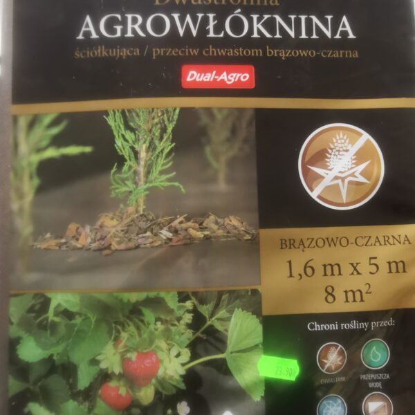 Agrowłóknina ściółkująca Dual-Agro przeciw chwastom 1,6 x 5m